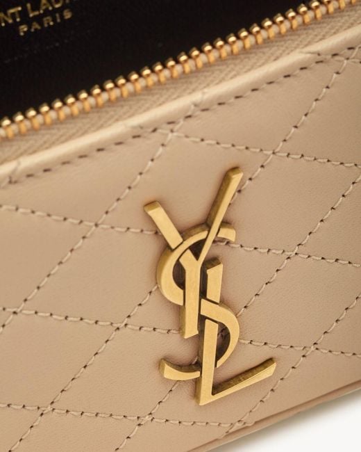 Saint Laurent Natural Gaby Vanity Bag
