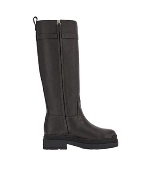 Ferragamo Black Ferragamo Vara-Chain Knee-Length Boots