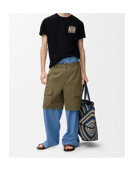 Loewe Green Cargo Shorts for men