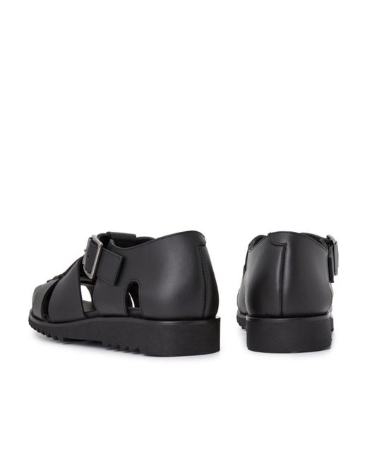 Paraboot Black Buckled-Fastening Sandals for men