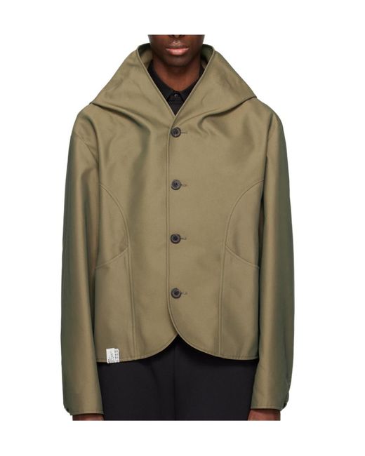 Adererror Green Button Long Sleeve Casual Jacket for men
