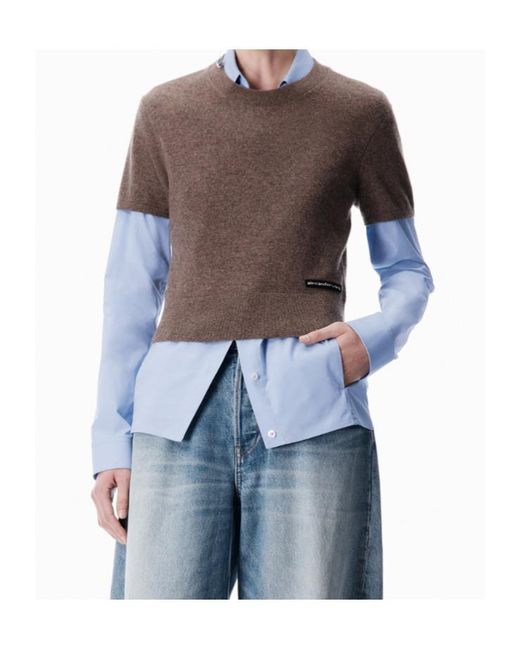 Alexander Wang Brown Layered Long-Sleeve Shirt