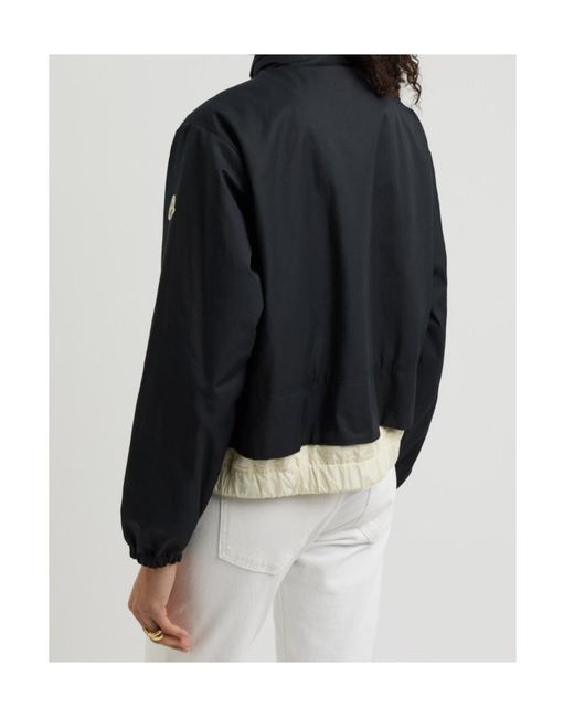 Moncler Black Janze Hooded Cotton-Blend Jacket