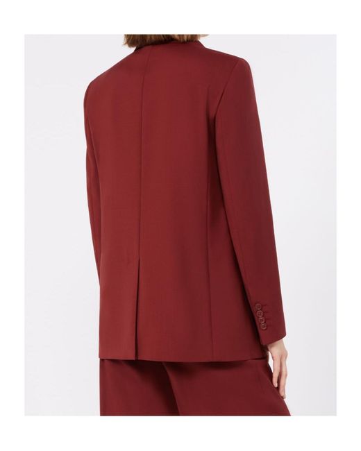 Max Mara Red Studio Mstassenzi Single-Breasted Jacket