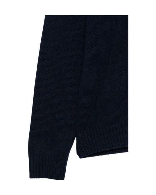 Aspesi Blue Crew-Neck Long-Sleeve Sweater for men