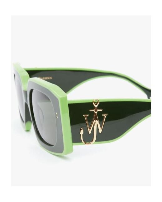 J.W. Anderson Green Jw Anderson Square-Frame Sunglasses