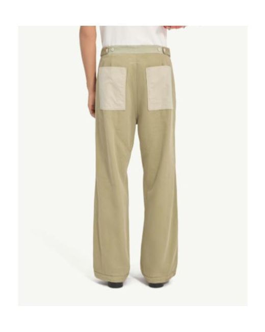 MM6 by Maison Margiela Natural Color-Block Workwear Trousers for men