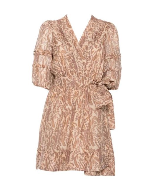 Ba&sh Pink V-Neck Printed Dress