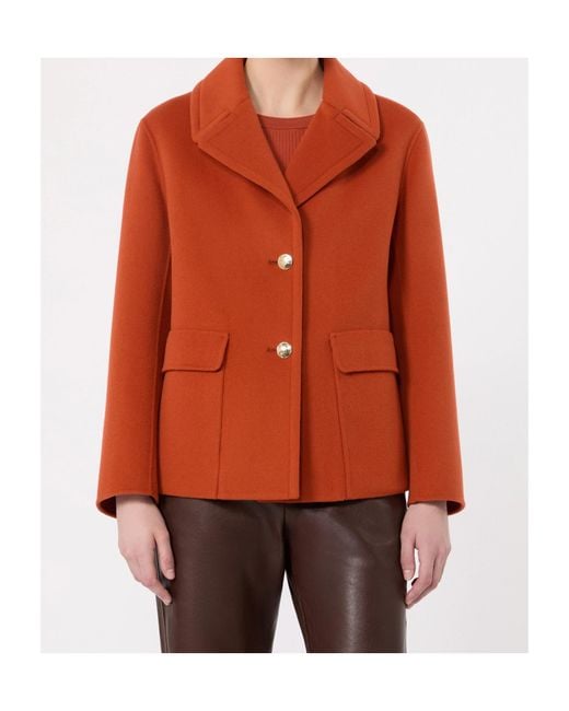 Max Mara Orange Long Sleeve Jacket