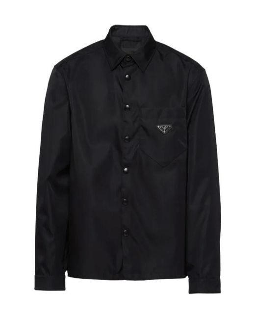 Prada Black Re-Nylon Shirt for men