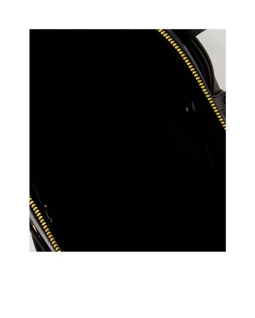 Moschino Black Belted Top Handle Tote Bag
