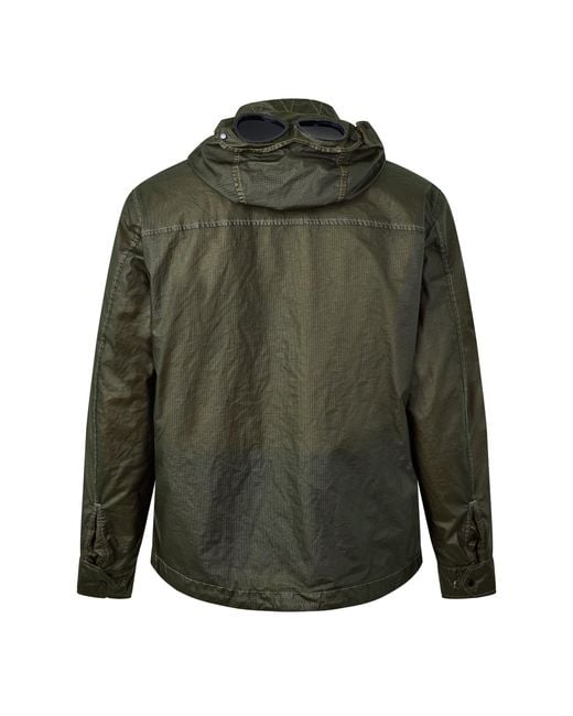 C P Company Green Technical Hooded Jacket for men