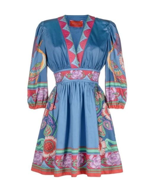 LaDoubleJ Blue Margherita Cotton Minidress