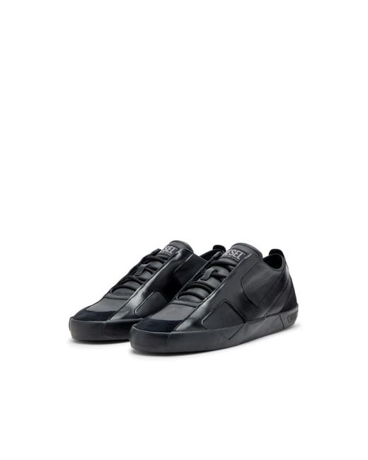 DIESEL Black S-Slante-D-Sneakers for men
