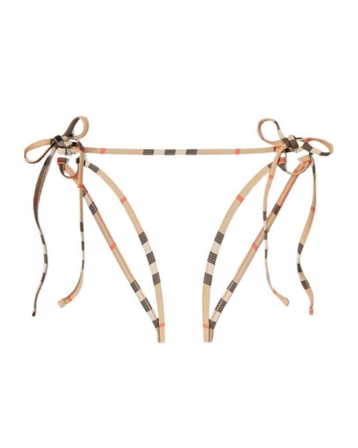 Burberry Metallic Check Trim Bikini Briefs