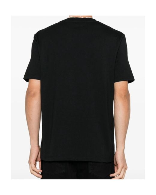 Balmain Black Logo Motif Crewneck T-Shirt for men
