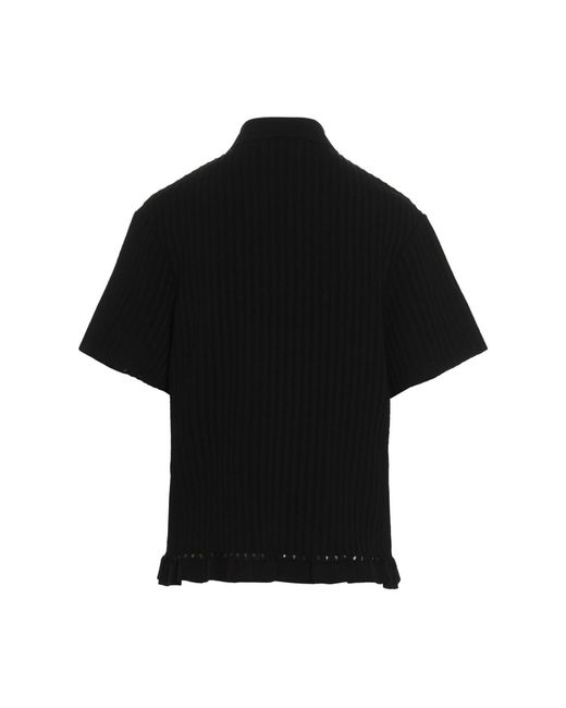 Givenchy Black Padlock Detail Polo Shirt