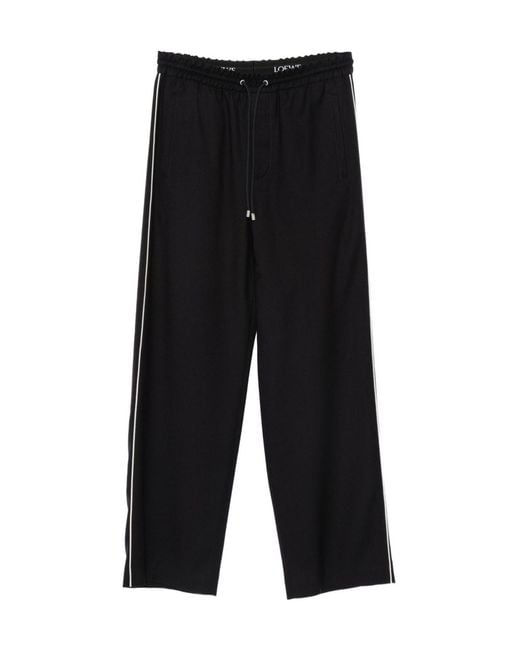 Loewe Black Drawstring Trousers for men
