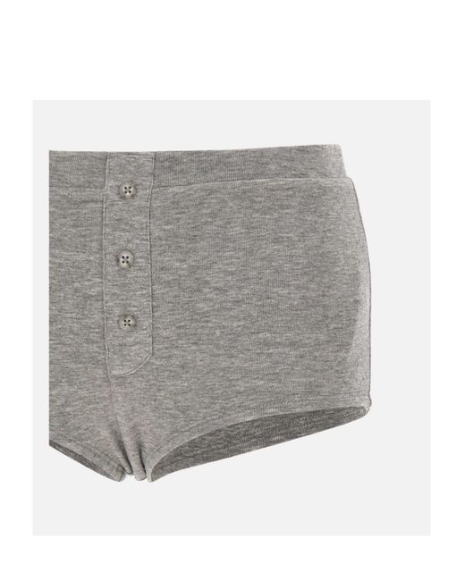 Entire studios Gray Limone Ribbed Booty Shorts