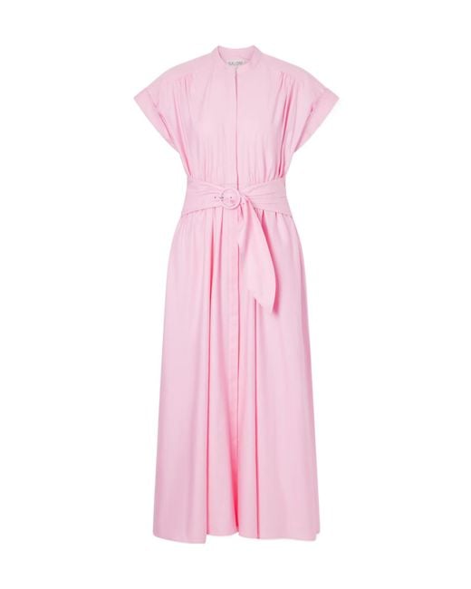 Saloni Pink Cotton Dress