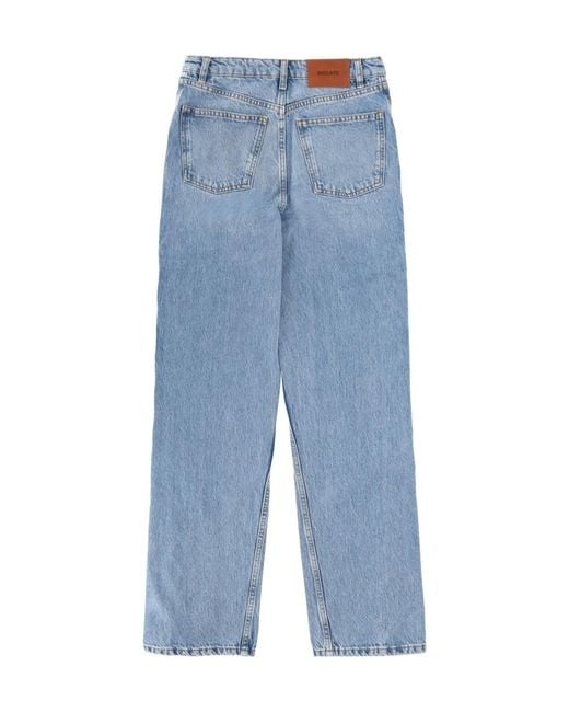 ROTATE BIRGER CHRISTENSEN Blue Drawstring Faded Jeans