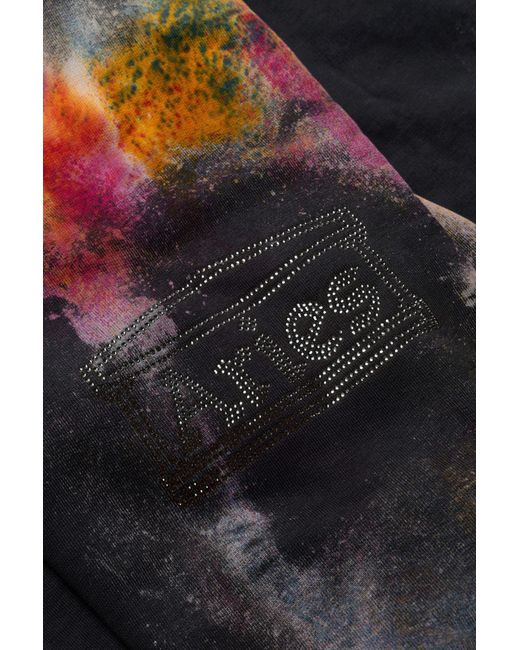 Aries Black Spray-Paint Drawstring Hoodie for men