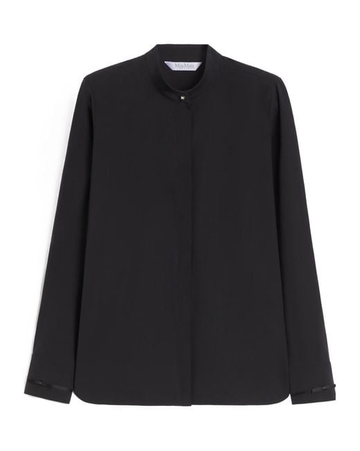 Max Mara Black Otranto Long-Sleeved Blouse