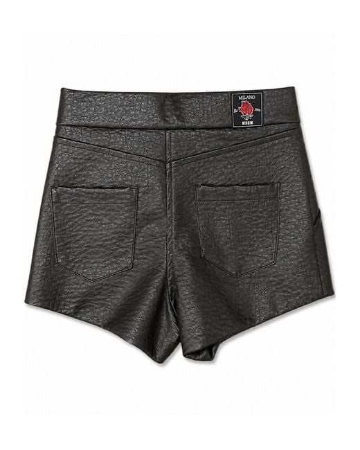 MSGM Gray Button-Front Shorts