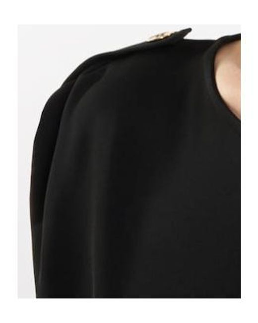 Fay Black Cap Sleeve Top