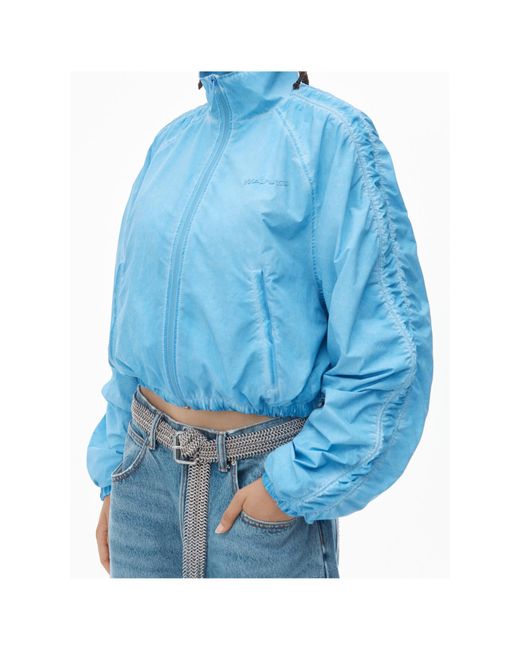 Alexander Wang Blue Ruched Track Jacket