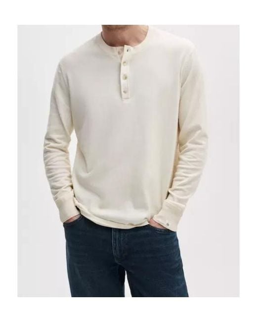 Rag & Bone White Crew-Neck Knit Top for men