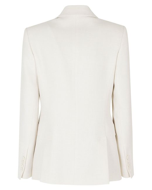 Eleventy White Double-Breasted Suit Jacket