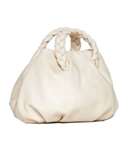 Hereu White Bombon Braid Detailed Small Crossbody Bag