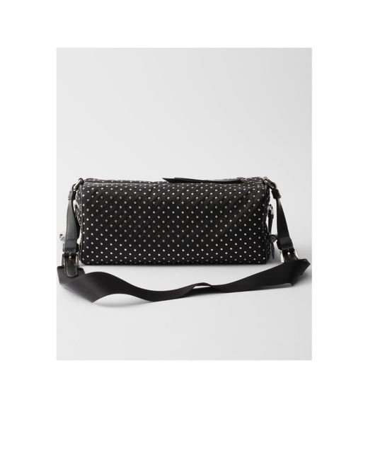 Prada Black Re-Nylon Bag With Studs