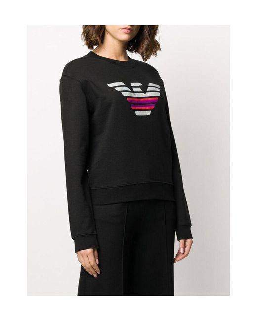 Emporio Armani Black Logo Printed Sweater
