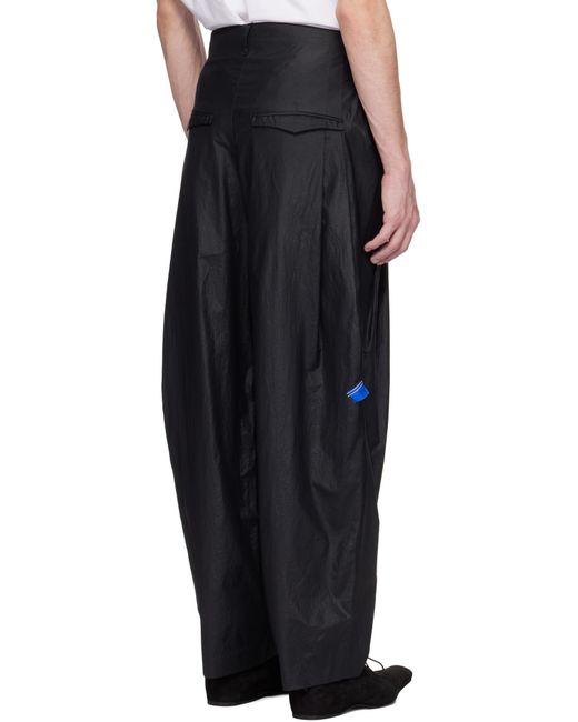 Adererror Black Belt Loops Slacks for men