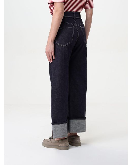 Brunello Cucinelli Black High-Waisted Turn-Up Brim Jeans