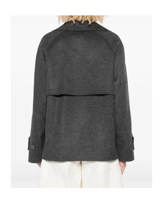 Joseph Black Double-Breasted Coat