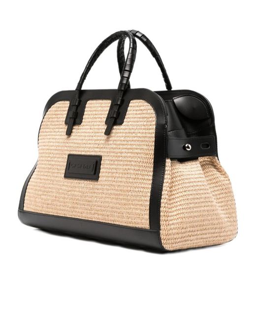 Casadei Black Park Avenue Tote Bag