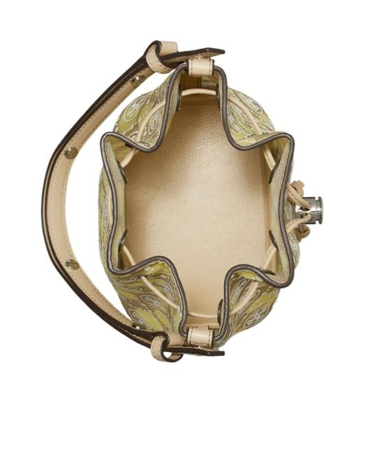 Tory Burch Metallic T Monogram Mesh Dot Bucket Bag