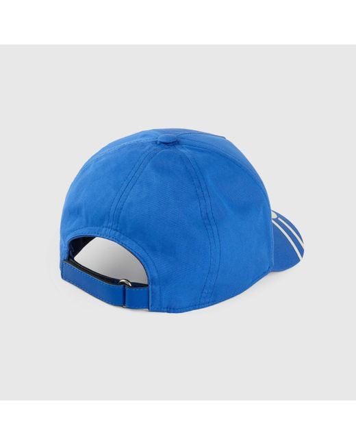 Gucci Blue Graphic-Print Six-Panel Cap
