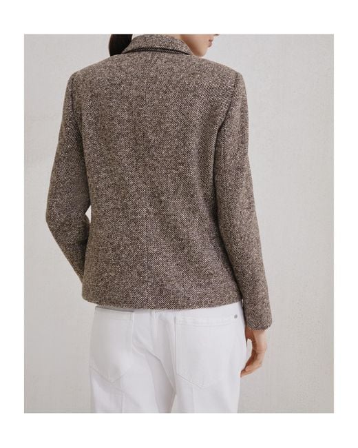 Brunello Cucinelli Gray Double-Breasted Blazer