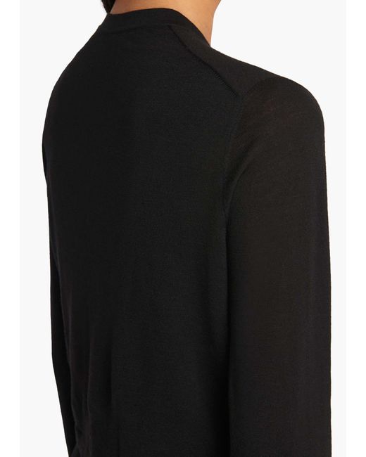 Khaite Black Long Sleeved Buttoned Cardigan