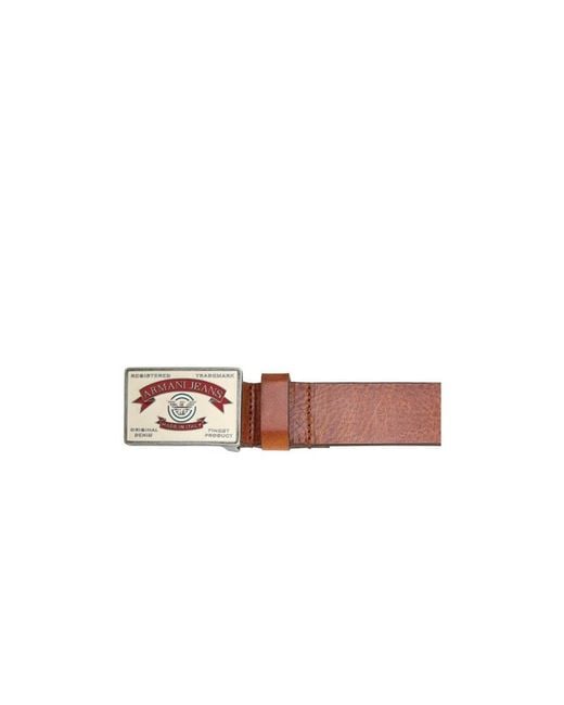 Armani Jeans Brown Logo Belt for men