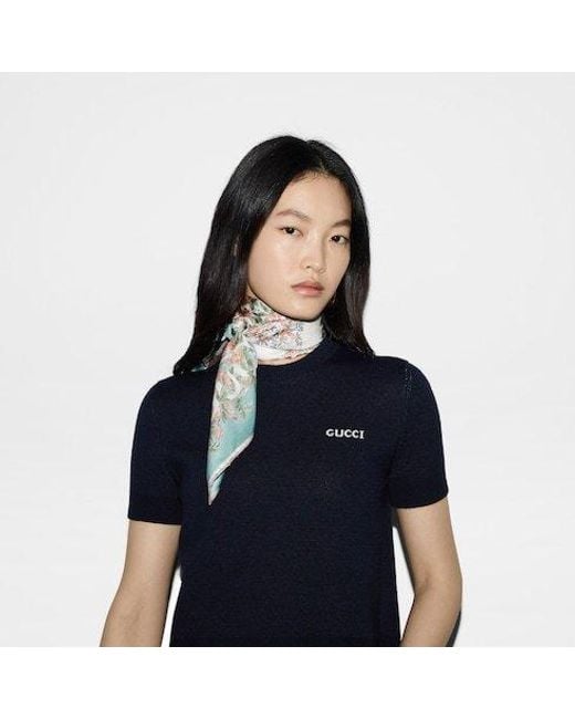 Gucci Multicolor Printed Silk Twill Carré
