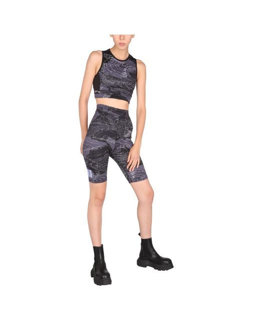 McQ Alexander McQueen Blue Graphic Printed Cycling Shorts