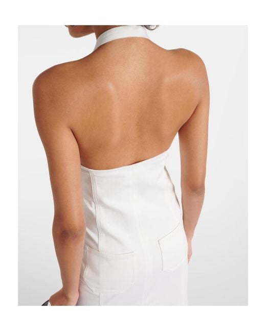 Courreges White Halter Neck Dress