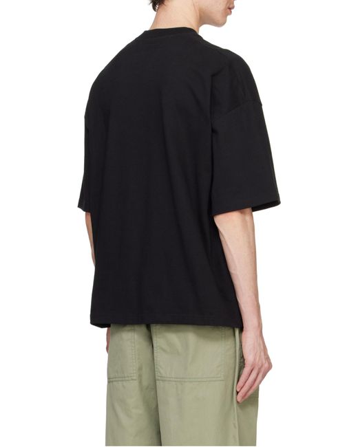 Bottega Veneta Black Pima Cotton Jersey Oversized T-Shirt for men