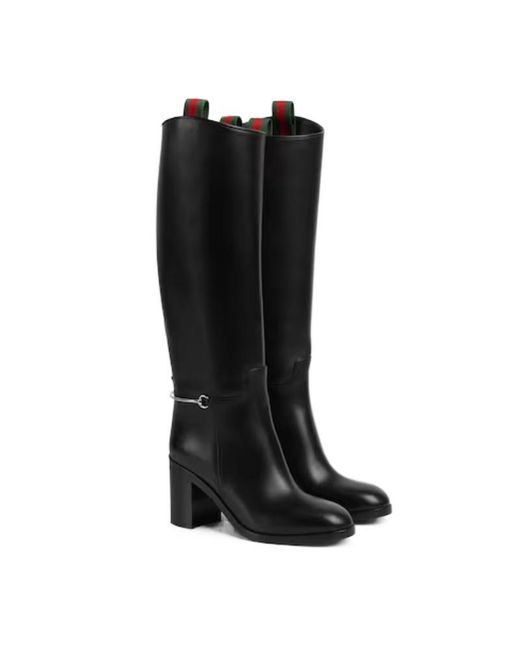 Gucci Black Boot With Slim Horsebit