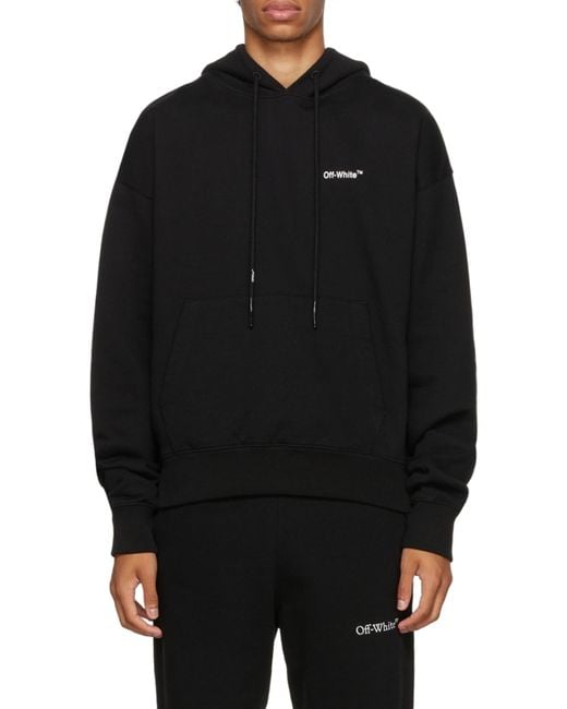 Off-White c/o Virgil Abloh Black Caravaggio Print Hooded Sweatshirt for men